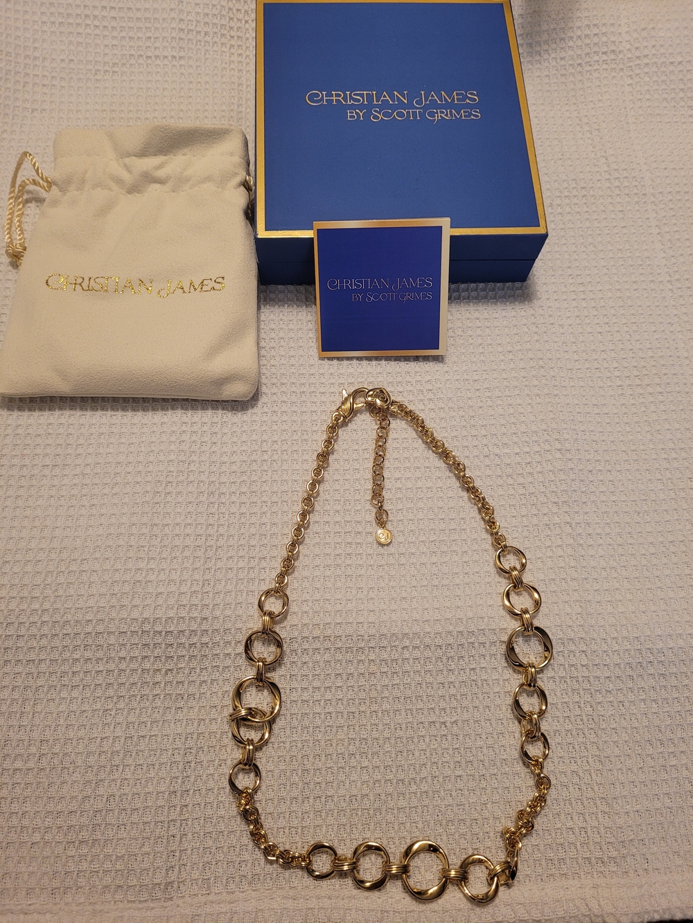Christian James by Scott Grimes 14K Clad Ripple Circle Link 18" Necklace, 37.3g